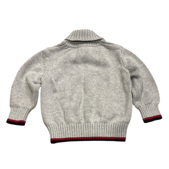 Toddler Boy Gymboree 18-24 Months Cowl Neck Gray & Red Snowman Sweater - Picture 2 of 7